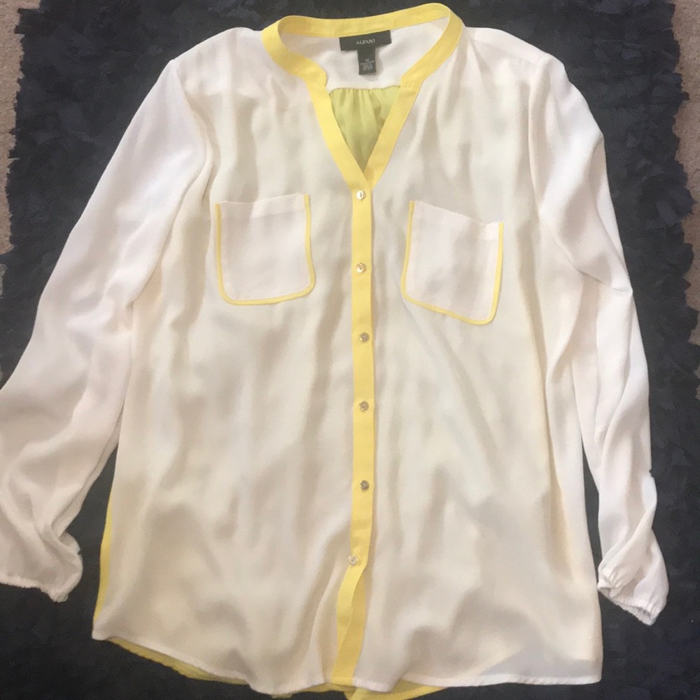 Cream and yellow blouse